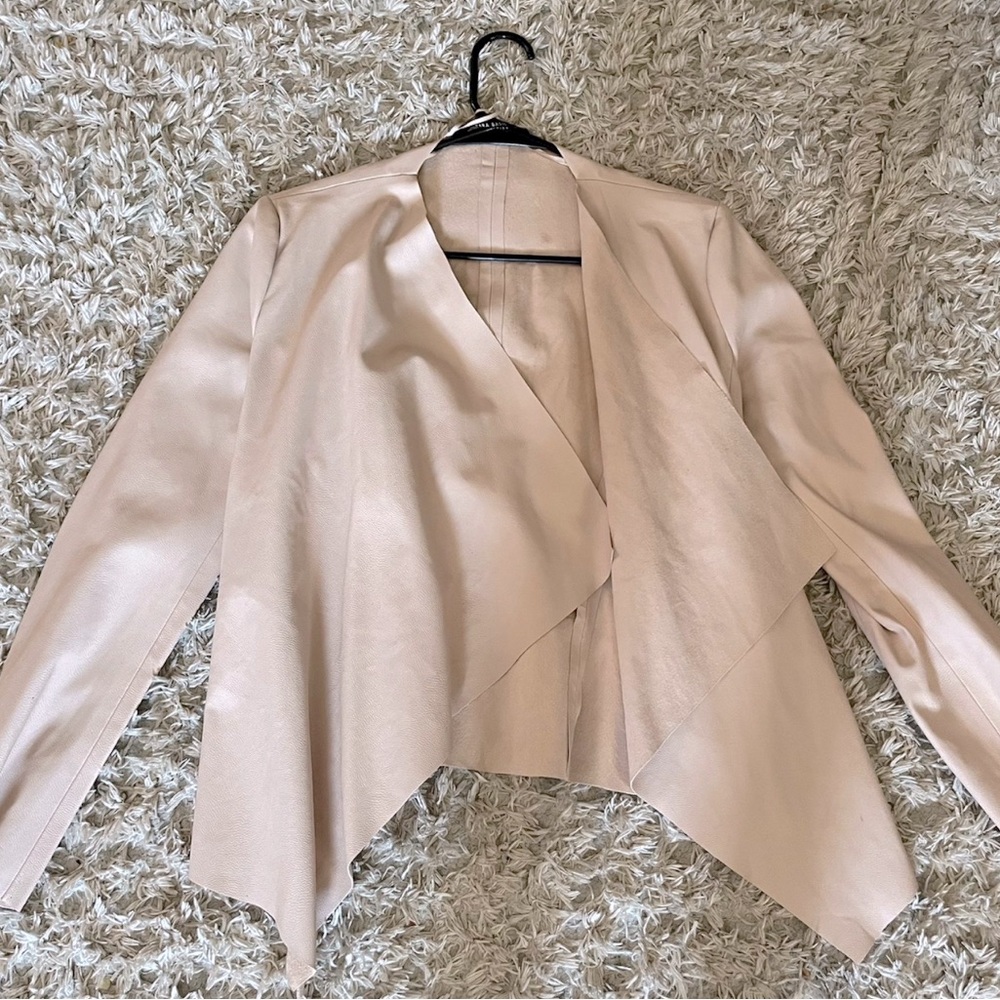 light pink ZARA leather jacket